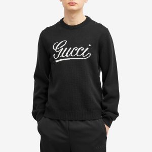 Gucci Script Logo Crew Neck Jumper