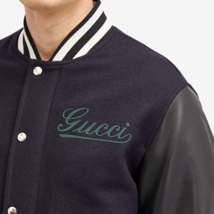 Gucci Wool & Leather Varsity Jacket