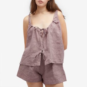 Deiji Studios Open Linen Short Set