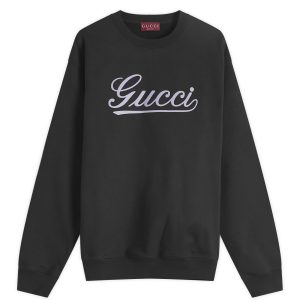 Gucci Script Logo Crew Neck Sweatshirt