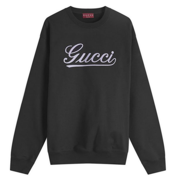 Gucci Script Logo Crew Neck Sweatshirt