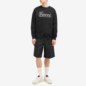 Gucci Script Logo Crew Neck Sweatshirt