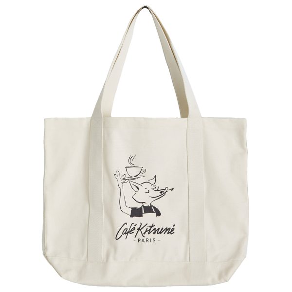 Maison Kitsune Café Kitsuné Fox Tote Bag