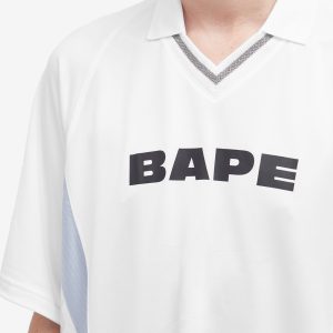 A Bathing Ape Logo Relaxed Soccer Jersey