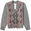 Maison Margiela Distressed Argyle Cardigan