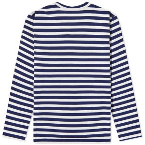 Comme des Garcons Play Women's Long Sleeve Heart Logo Stripe