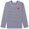 Comme des Garcons Play Women's Long Sleeve Heart Logo Stripe