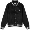 Maison Kitsune Grey Fox Head Patch Bomber Jacket