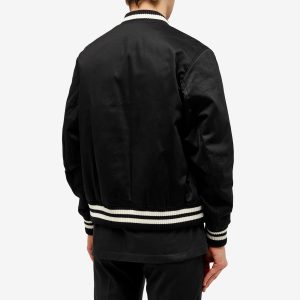 Maison Kitsune Grey Fox Head Patch Bomber Jacket