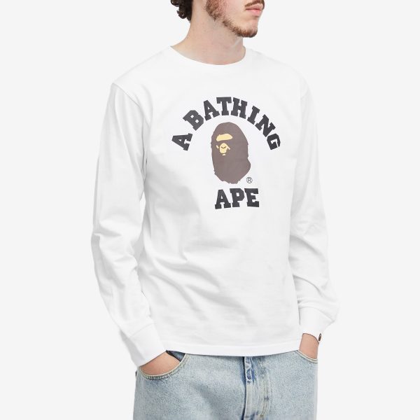 A Bathing Ape Long Sleeve College T-Shirt