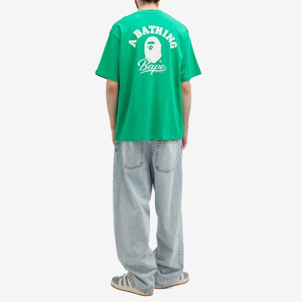 A Bathing Ape Cursive College Logo T-Shirt