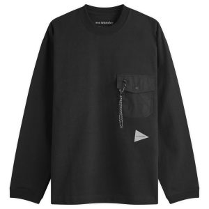 and wander Heavy Cotton Long Sleeve Pocket T-Shirt