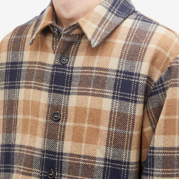 A.P.C. Bobby Wool Plaid Overshirt