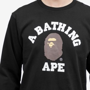 A Bathing Ape Long Sleeve College T-Shirt