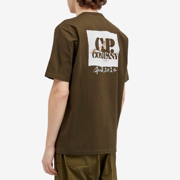 C.P. Company 30/2 Mercerized Jersey Twisted Graphic T-Shirt