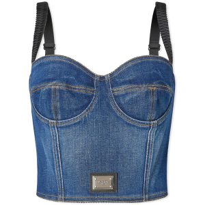 Dolce & Gabbana Denim Bustier Top