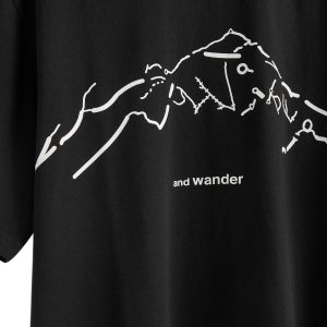 and wander x Daijiro Ohara Map Key Print T-Shirt