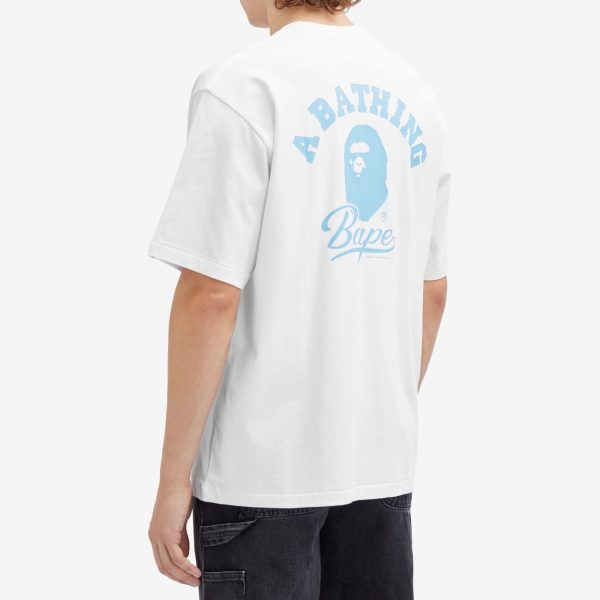 A Bathing Ape Cursive College Logo T-Shirt