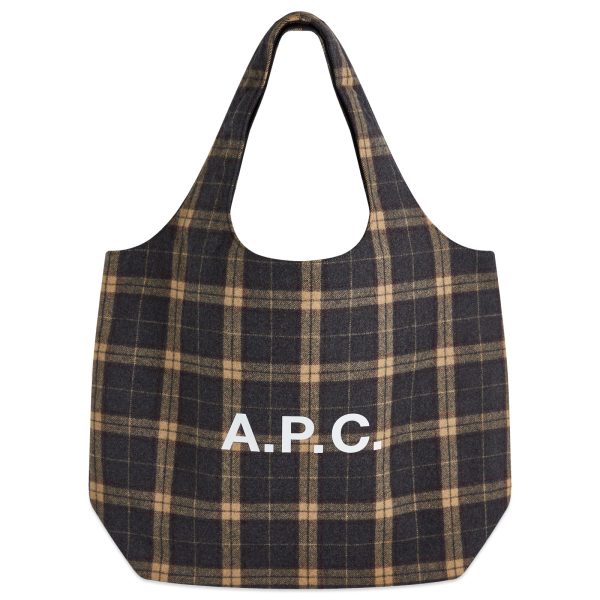 A.P.C. Ninon Plaid Wool Tote