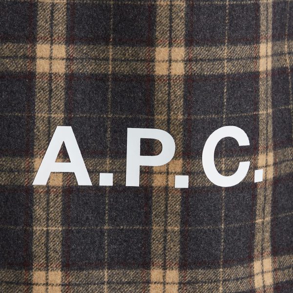 A.P.C. Ninon Plaid Wool Tote