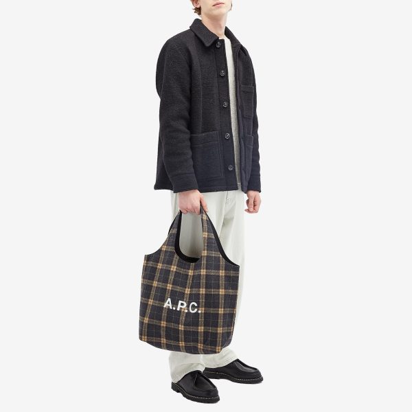 A.P.C. Ninon Plaid Wool Tote