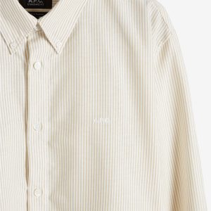 A.P.C. Greg Button Down Stripe Oxford Shirt