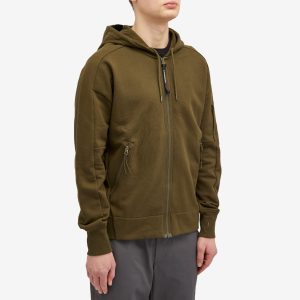 C.P. Company Diagonal Raised Fleece Zipped Hoodie