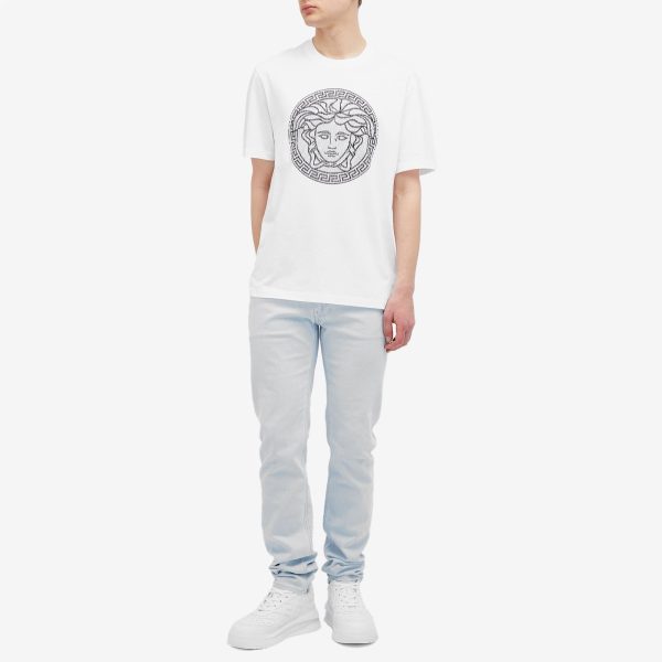 Versace Embroidered Medusa T-Shirt