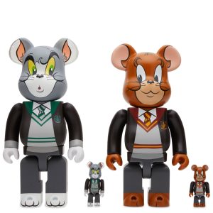 Medicom BE@RBRICK Tom & Jerry in Hogwarts House Robes 100% &