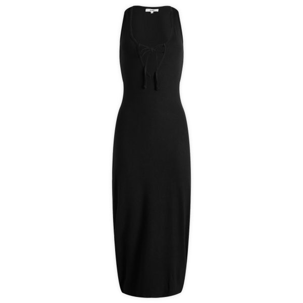 Joah Brown Plunge Tie Midi Dress