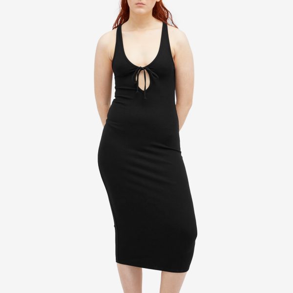 Joah Brown Plunge Tie Midi Dress