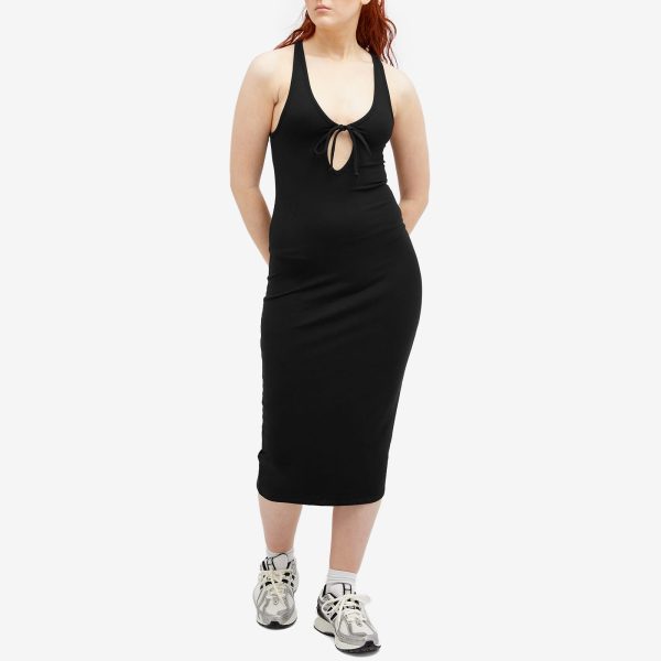 Joah Brown Plunge Tie Midi Dress