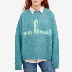 Martine Rose Mohair  V-neck Knit Jumper