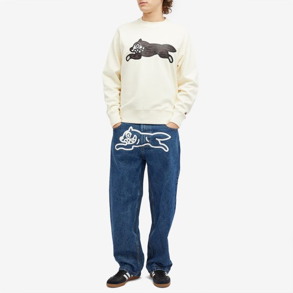 ICECREAM Woodgrain Running Dog Crewneck