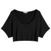 Joah Brown Slouchy Crop T-Shirt