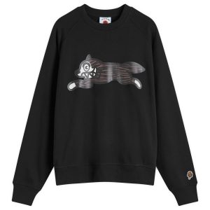 ICECREAM Woodgrain Running Dog Crewneck