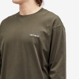 Carhartt WIP Long Sleeve Script Embroidery T-Shirt