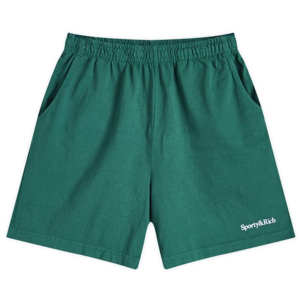 Sporty & Rich Serif Logo Gym Shorts