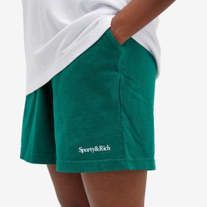 Sporty & Rich Serif Logo Gym Shorts