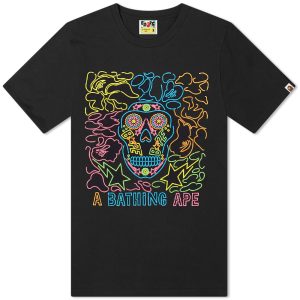 A Bathing Ape Halloween Neon Mexican Skull T-Shirt