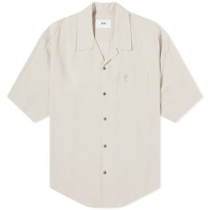 AMI Paris Tonal Logo Camp Collar Shirt