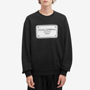 Dolce & Gabbana Badge Print Crew Neck Sweatshirt