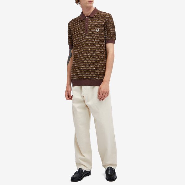 Fred Perry Boucle Jacquard Knit Polo