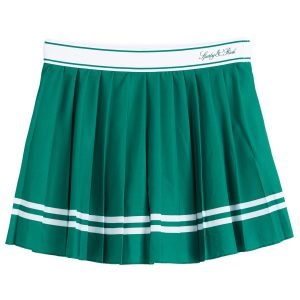 Sporty & Rich Vendome Script Pleated Skirt