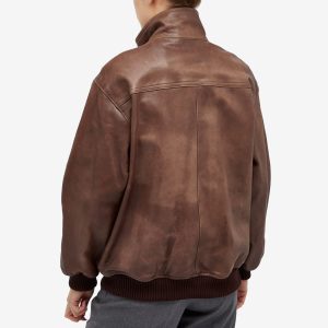 Auralee Heavy Lamb Leather Zip Blouson