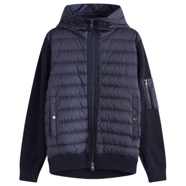 Moncler Hooded Down Knit Jacket