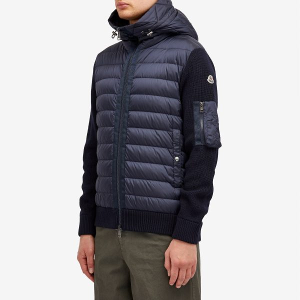 Moncler Hooded Down Knit Jacket