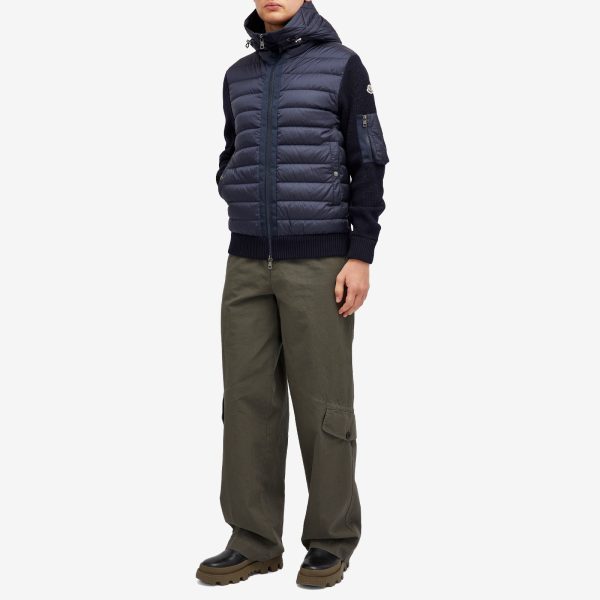 Moncler Hooded Down Knit Jacket