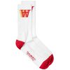 Wood Wood Con Logo Sock