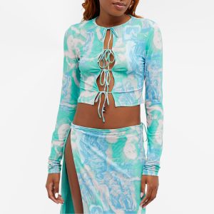 ROTATE Printed Tie Strap Top